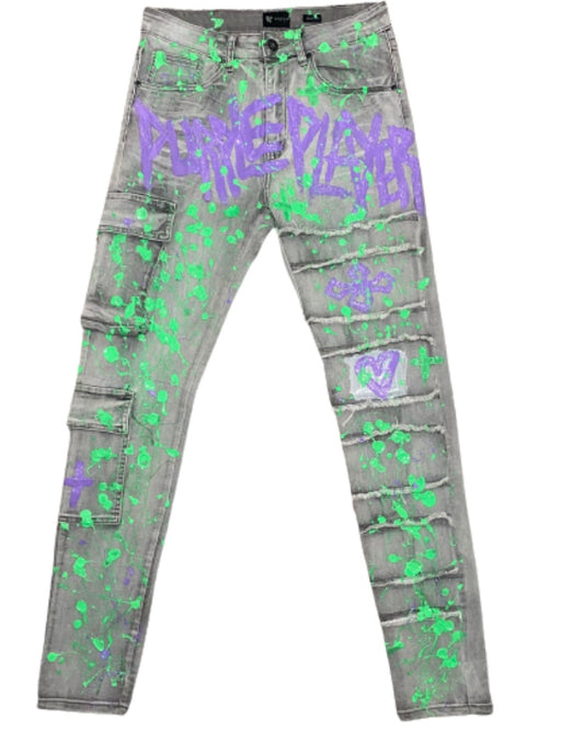 1:1 custom purpleP denim